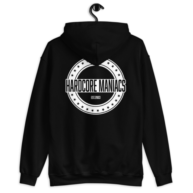 Hardcore Maniacs Basics - Unisex Hoodie Black - Afbeelding 2