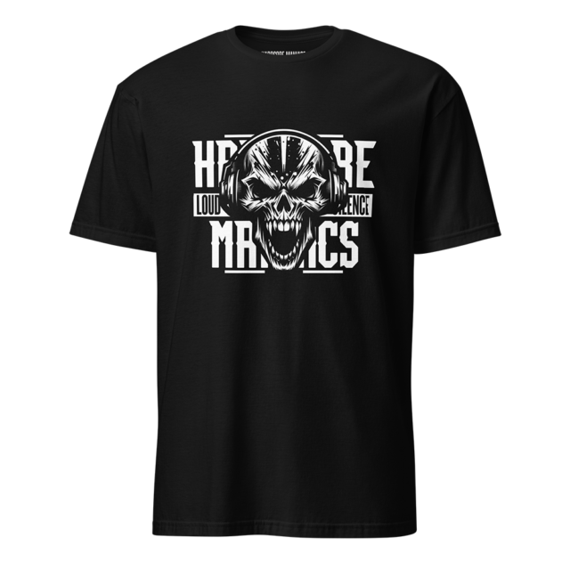 Hardcore Maniacs Full Skull T-Shirt - Black