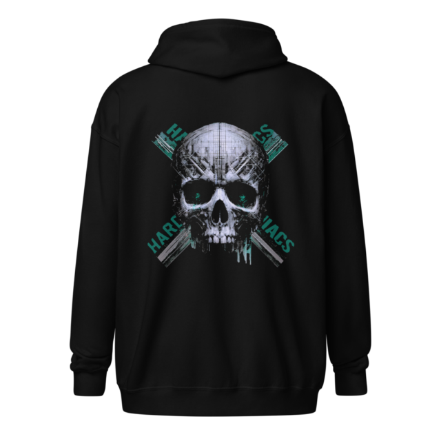 Hardcore Maniacs Skull Cross Zip Hoodie - Afbeelding 2