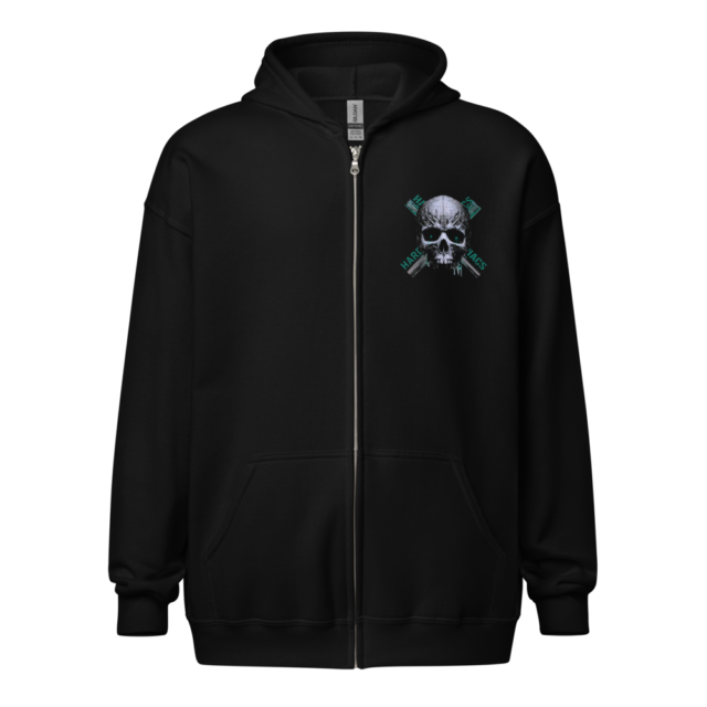 Hardcore Maniacs Skull Cross Zip Hoodie - Afbeelding 3