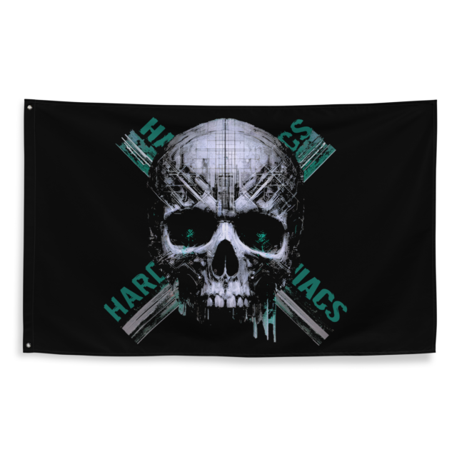 Hardcore Maniacs Skull November Edition Flag