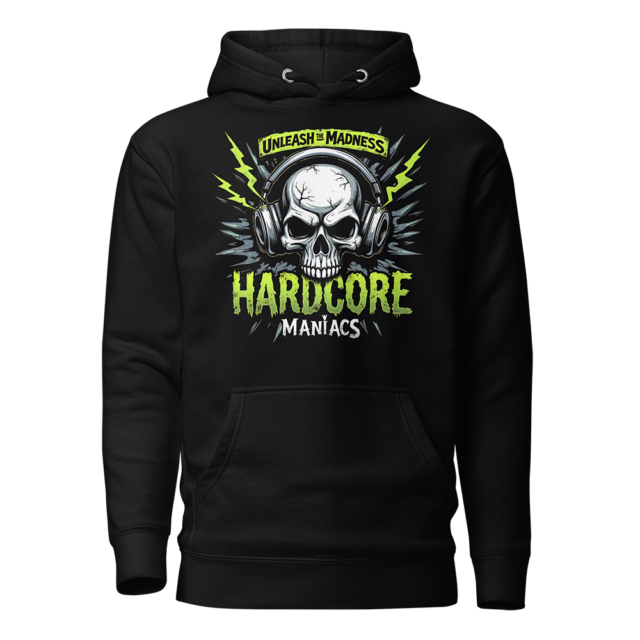 Hardcore Maniacs "Unleash the Madness" Skull Hoodie