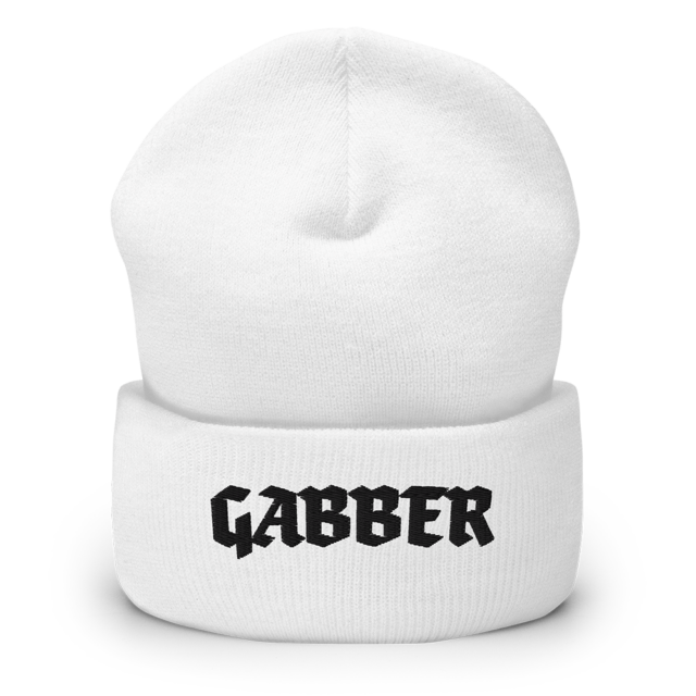 Gabber Hardcore Maniacs Beanie (White)
