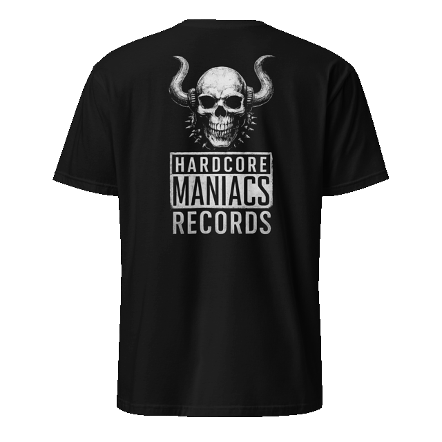 Hardcore Maniacs Records Double-Sided T-Shirt – Black Edition - Afbeelding 3