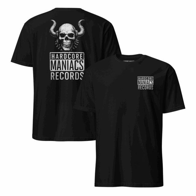 Hardcore Maniacs Records Double-Sided T-Shirt – Black Edition