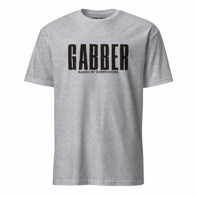 GABBER “Raised by Subwoofers” Logo T-shirt (sport grey)