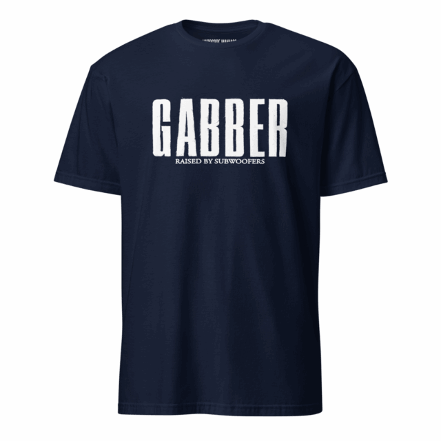 GABBER “Raised by Subwoofers” Logo T-shirt (navy)