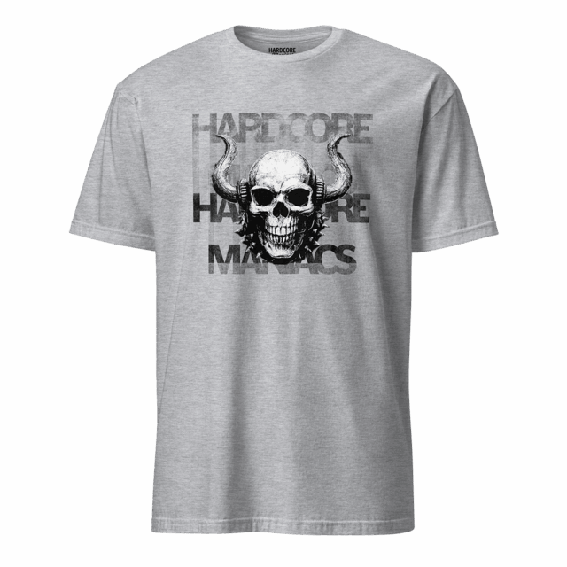 Horned Skull Static – Hardcore Maniacs Tee
