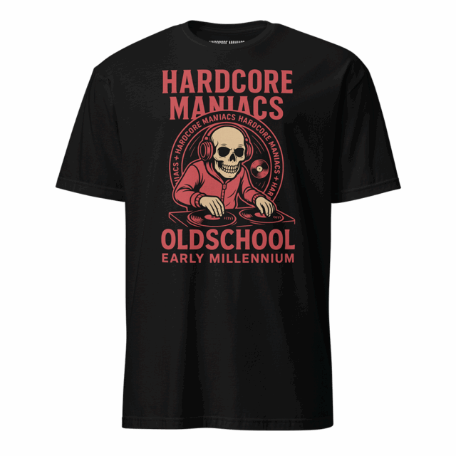 Hardcore Maniacs “Oldschool Early Millennium” DJ Skull T-shirt