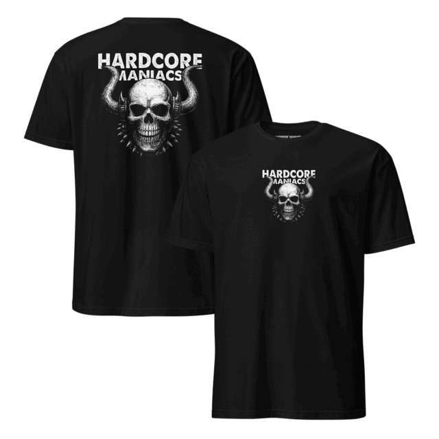 Horned Skull Logo Tee – Black Edition