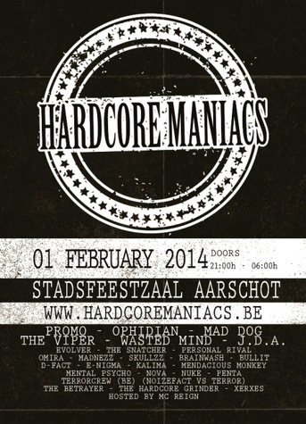 Hardcore Maniacs flyer