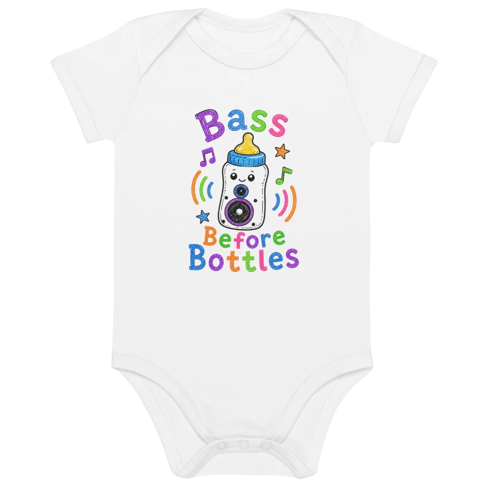 Hardcore Maniacs – Bass Before Bottles Baby Bodysuit